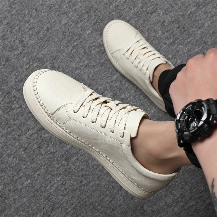 Breathable Genuine Leather Sneakers