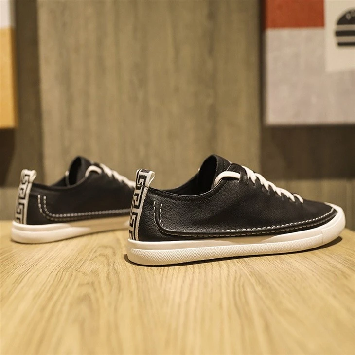 Leather Lace Up Sneakers