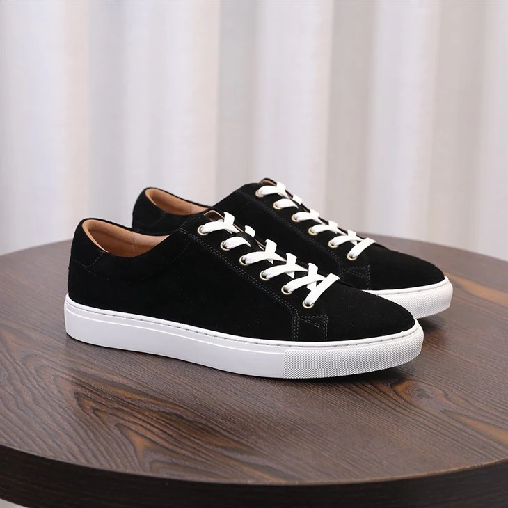 Luxury Black Suede Sneakers