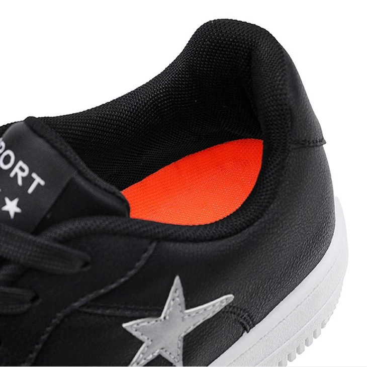 Unisex Black White Walking Style Sneakers